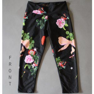 CYNTHIA ROWLEY cropped floral print leggings